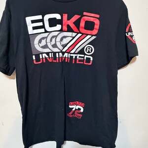 Ecko Unltd Men's Black Graphic Rhino Logo T-Shirt XXL